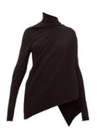 Matchesfashion.com Marques'almeida - Metallic Draped High Neck Wool Sweater - Womens - Black
