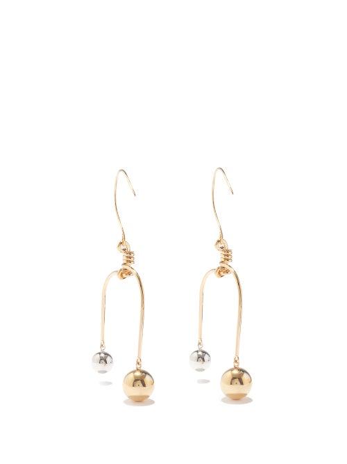 Colville - Mobile Gold-plated Drop Earrings - Womens - Silver Gold
