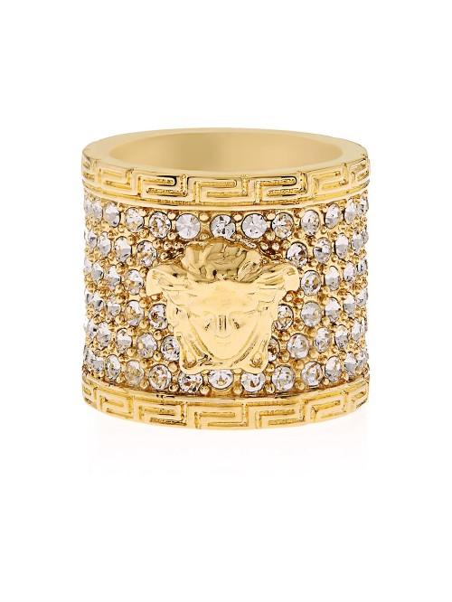 Versace Medusa Crystal-embellished Ring