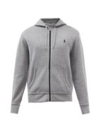 Polo Ralph Lauren - Logo-embroidered Zipped Jersey Jacket - Mens - Dark Grey