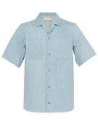 Matchesfashion.com King & Tuckfield - Short Sleeved Denim Shirt - Mens - Blue