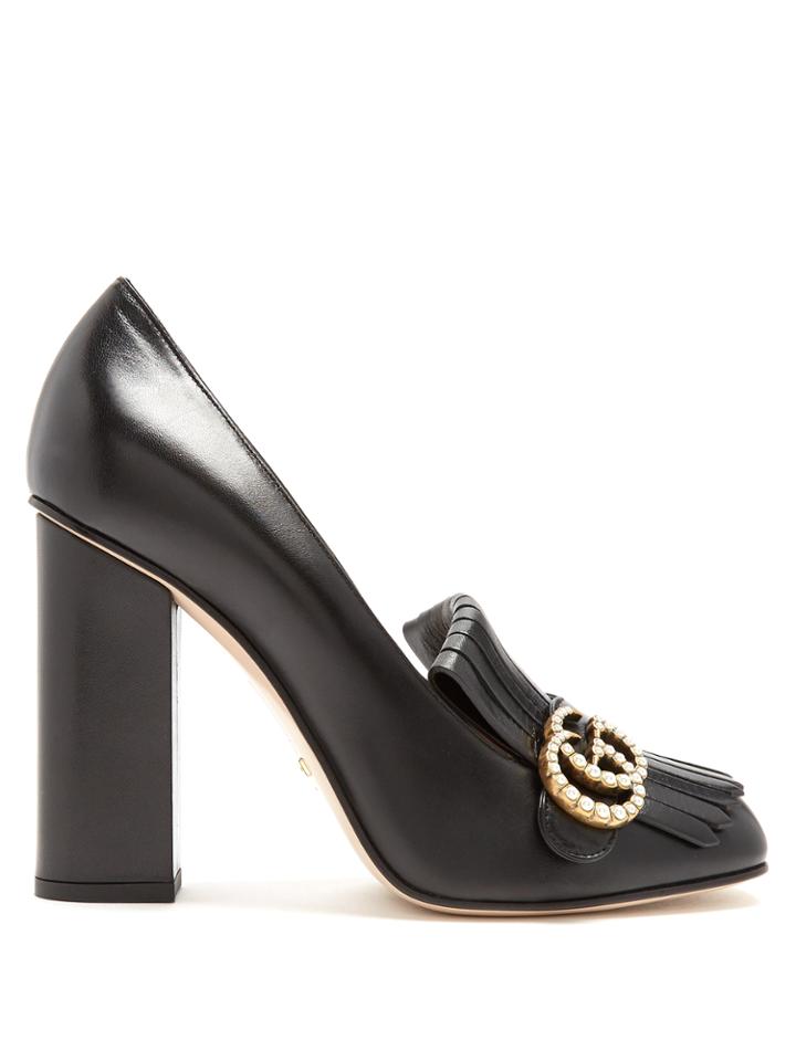 Gucci Marmont Fringed Leather Pumps