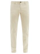 Matchesfashion.com Incotex - Slim-fit Stretch-cotton Blend Trousers - Mens - Cream