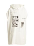 Mm6 Maison Margiela Printed-appliqu Hooded Sweatshirt Dress