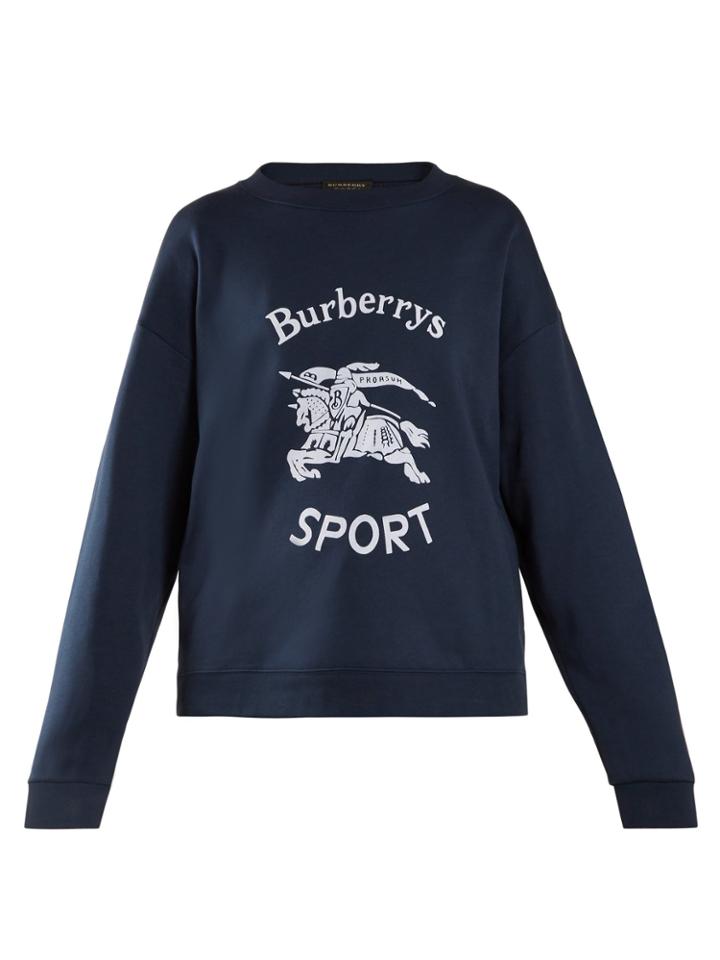 Burberry Unisex Logo-print Cotton-blend Sweatshirt
