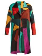 Matchesfashion.com Pleats Please Issey Miyake - Abstract Print Pleated Coat - Womens - Multi