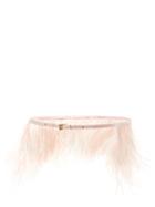Matchesfashion.com Altuzarra - Feather-trim Leather Belt - Womens - Light Pink