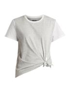 Matchesfashion.com Lndr - Tuck Tee Tie Fastening T Shirt - Womens - Grey