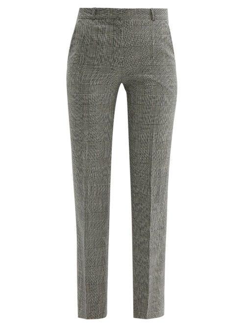 Matchesfashion.com Pallas X Claire Thomson-jonville - Fulham Prince Of Wales Wool Trousers - Womens - Grey Multi