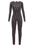 Matchesfashion.com Marine Serre - Moonshadow Stretch Jumpsuit - Womens - Black Multi