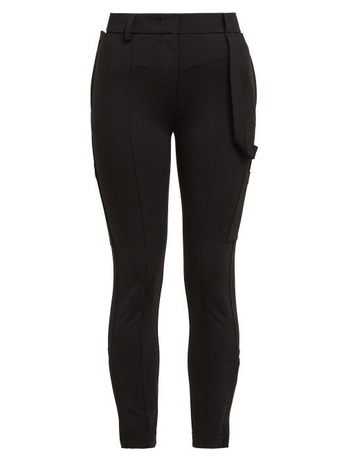 Matchesfashion.com Burberry - Willberg High Rise Crepe Trousers - Womens - Black