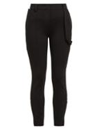 Matchesfashion.com Burberry - Willberg High Rise Crepe Trousers - Womens - Black