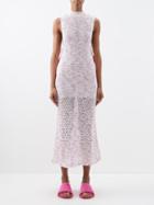 Christopher Esber - High-neck Cross-stitch Cotton-blend Dress - Womens - Pink