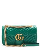 Matchesfashion.com Gucci - Gg Marmont Small Quilted Leather Shoulder Bag - Womens - Green