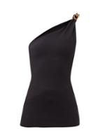 Matchesfashion.com Givenchy - Chain-strap Asymmetric Top - Womens - Black