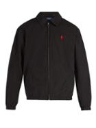 Matchesfashion.com Polo Ralph Lauren - Harrington Logo Embroidered Cotton Jacket - Mens - Black