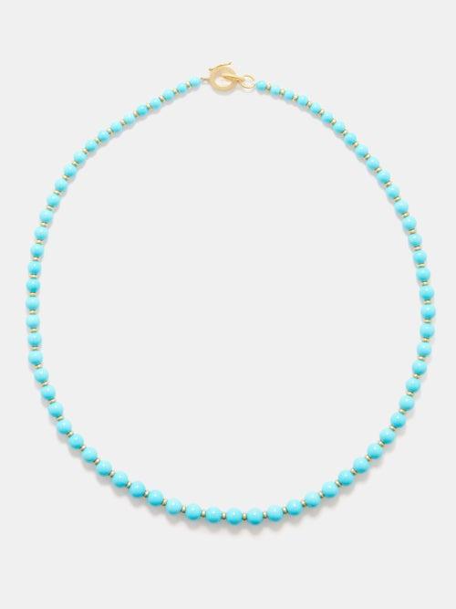 Irene Neuwirth - Kingman Turquoise & 18kt Gold Necklace - Womens - Blue
