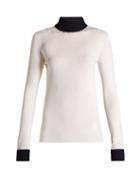 Matchesfashion.com Loewe - Roll Neck Ribbed Sweater - Womens - Ivory Multi
