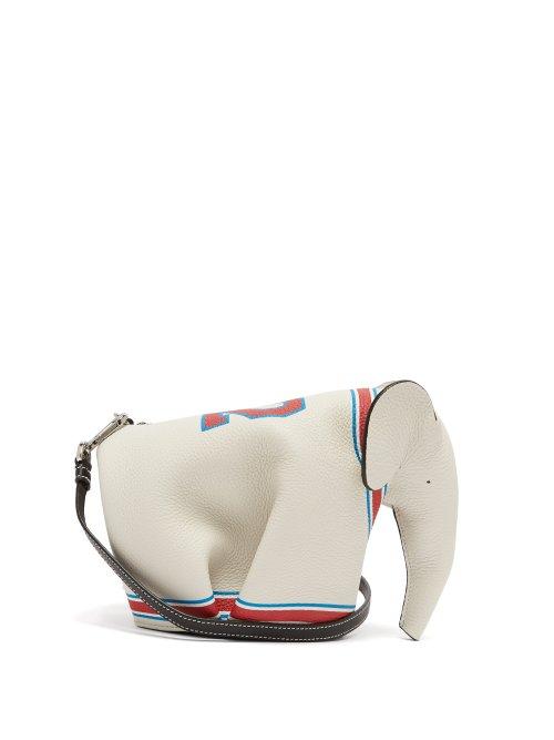 Matchesfashion.com Loewe - Elephant Leather Cross Body Bag - Mens - White