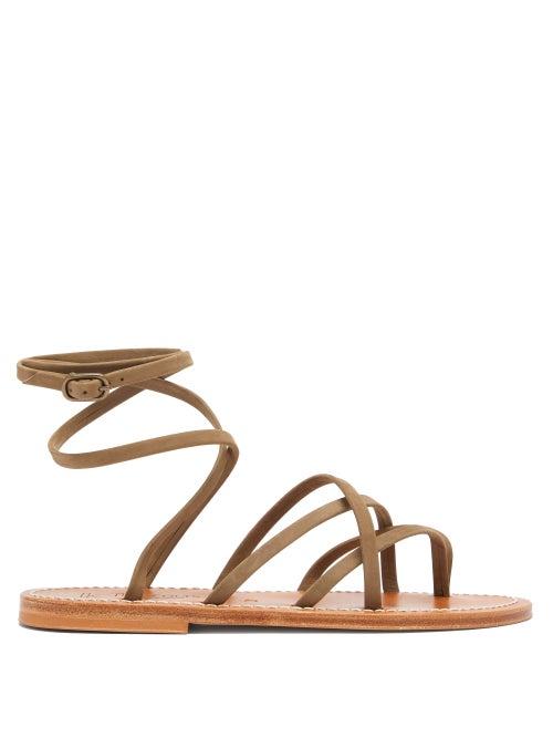 Matchesfashion.com K.jacques - Zenobie Nubuck-leather Sandals - Womens - Khaki