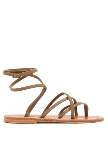 Matchesfashion.com K.jacques - Zenobie Nubuck-leather Sandals - Womens - Khaki