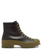 Matchesfashion.com Camperlab - Traktori Studded Leather And Rubber Combat Boots - Mens - Black