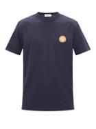 Matchesfashion.com Maison Kitsun - Meditating Fox-patch Cotton-jersey T-shirt - Mens - Navy