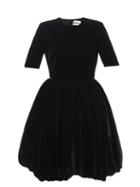 Duncan - Anna Bubble-hem Velvet Dress - Womens - Black
