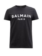 Balmain - Logo-print Cotton-jersey T-shirt - Mens - Black