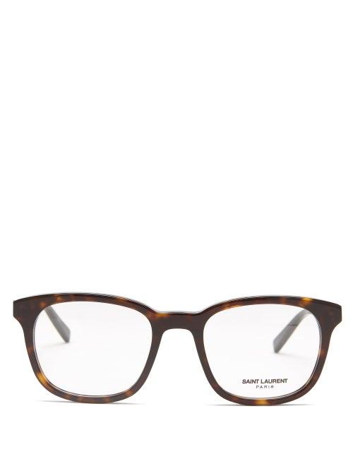 Saint Laurent - Square Tortoiseshell-acetate Glasses - Mens - Tortoiseshell
