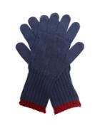 Etro Contrast-trim Wool-knit Gloves