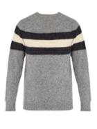 Matchesfashion.com Howlin' - Striped Wool Sweater - Mens - Grey