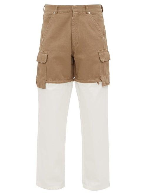 Matchesfashion.com Jacquemus - Pche Zipped Cut Off Cotton Straight Leg Trousers - Mens - Beige
