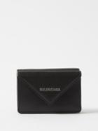 Balenciaga - Papier Logo-print Leather Wallet - Womens - Black