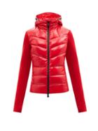 Moncler Grenoble - Hooded Quilted Nylon And Fleece Down Jacket - Womens - Red