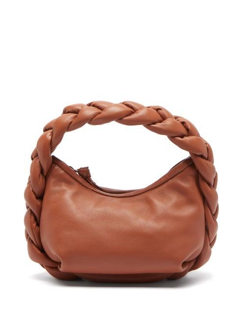 Hereu - Espiga Braided-handle Leather Shoulder Bag - Womens - Brown