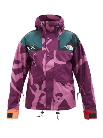 The North Face Xx Kaws - X Kaws Retro 1986 Abstract-print Coat - Mens - Purple