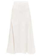 Matchesfashion.com Ellery - Suit High Slit Crepe Skirt - Womens - Ivory