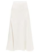 Matchesfashion.com Ellery - Suit High Slit Crepe Skirt - Womens - Ivory