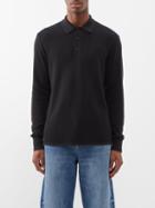 Rag & Bone - Harvey Cotton-blend Long-sleeved Polo Shirt - Mens - Black