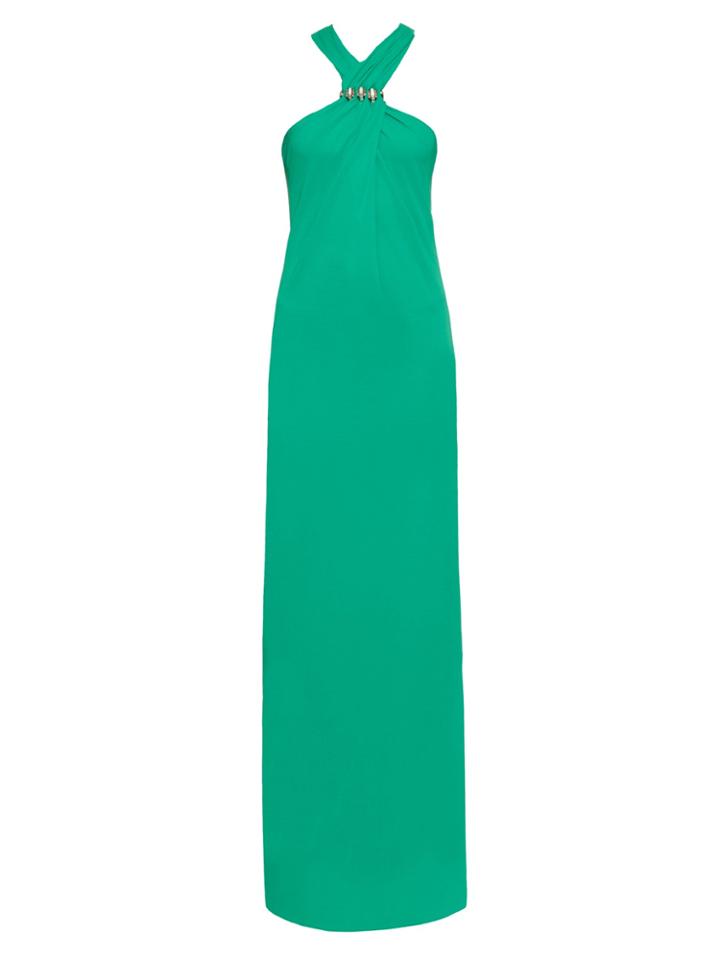 Lanvin Crystal-embellished Stretch-crepe Gown