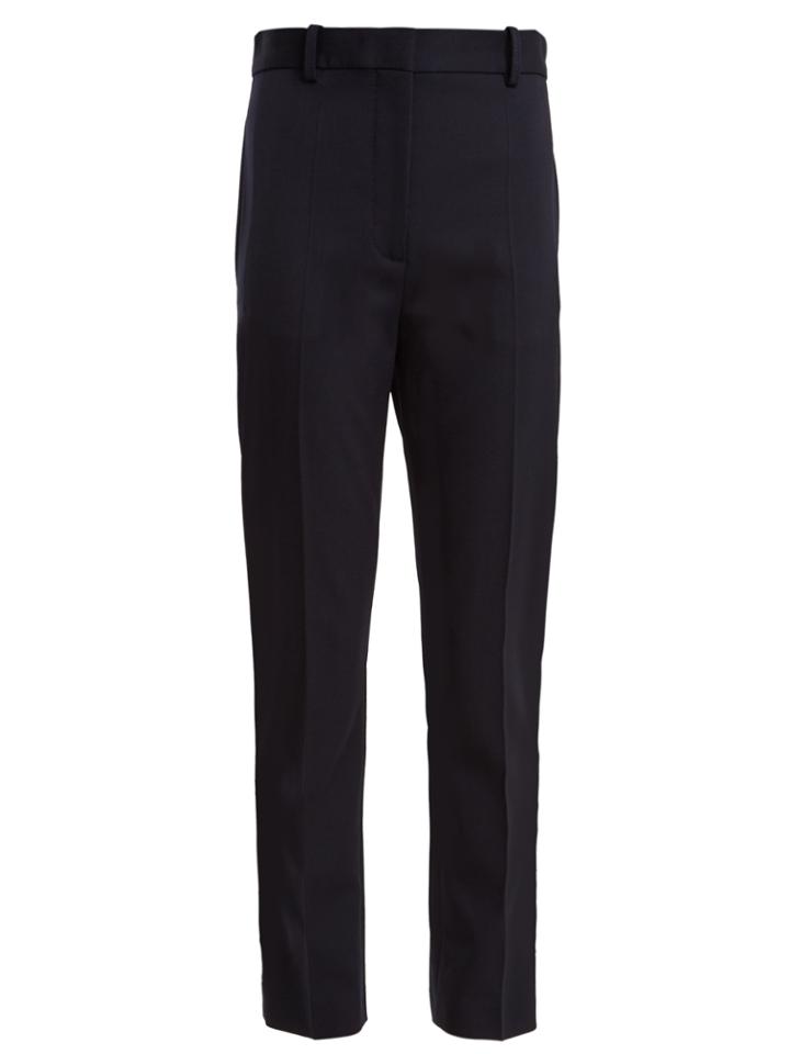 Joseph Zoom Mid-rise Cropped Wool-blend Trousers