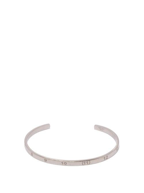 Mens Jewellery Maison Margiela - Number-engraved Sterling-silver Bracelet - Mens - Silver