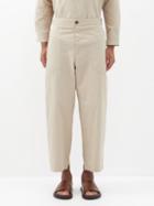 Maran - El Pepe Straight-leg Recycled-cotton Trousers - Mens - Beige