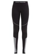 Matchesfashion.com Paco Rabanne - Logo-jacquard Jersey Stirrup Leggings - Womens - Black Multi