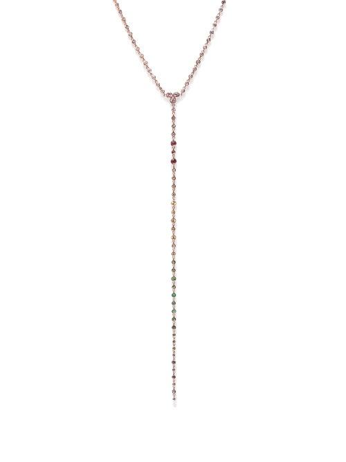 Shay - Rainbow Sapphire & 18kt Rose-gold Necklace - Womens - Rose Gold