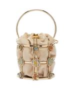 Matchesfashion.com Rosantica By Michela Panero - Sicilia Tile Cage Frame Bucket Bag - Womens - Gold Multi