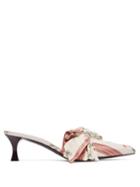 Matchesfashion.com Brock Collection - X Tabitha Simmons Bow Floral Print Satin Mules - Womens - Multi