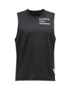 Matchesfashion.com Satisfy - Slogan Print Performance Tank Top - Mens - Black