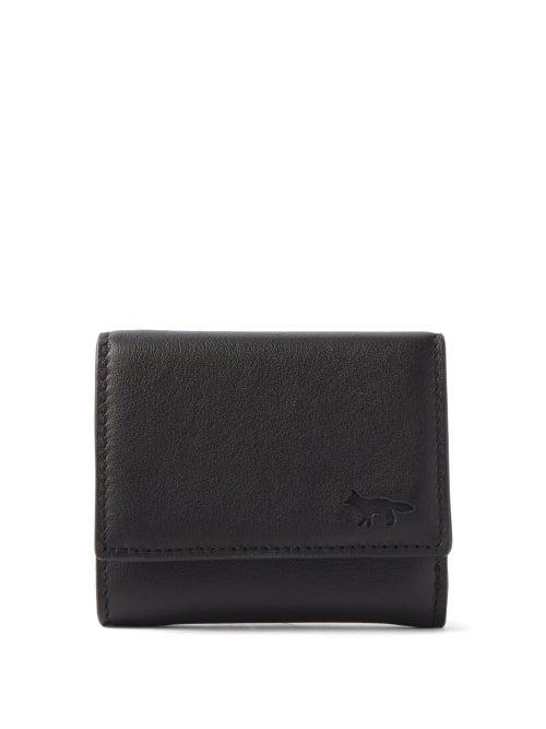 Maison Kitsun - Fox-logo Tri-fold Wallet - Mens - Black